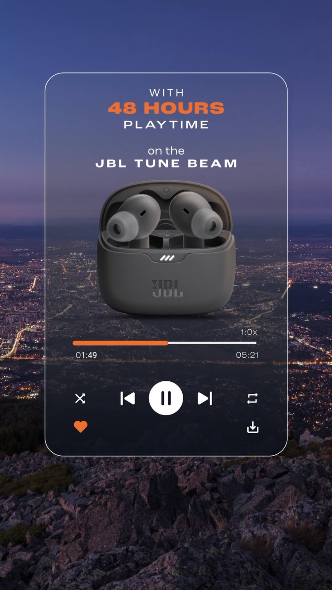 To the people who walk the walk and do every task with a soundtrack, we have your back!
With 48 hours of playtime, JBL T...