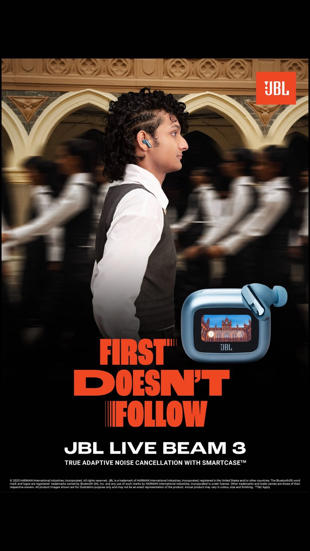 Here's to those who redefine the ordinary and walk their own path. #FirstDoesntFollow feat. JBL Live Beam 3 ❤‍🔥 #JBLEar...