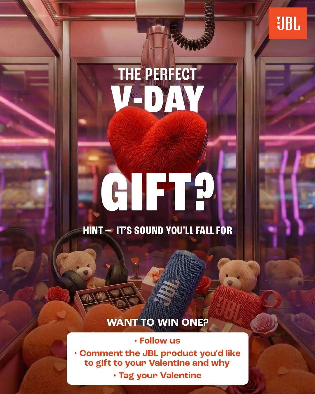 What makes a JBL the perfect Valentine's Day gift? It's so easy to win. To participate: 🔸Repost this post 🔸Comment the...